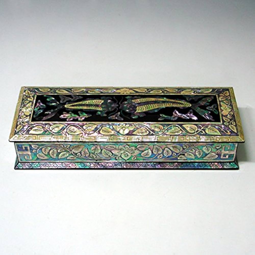 文房具 文庫 唐木 螺鈿模様 箱(A546) 文房具 文庫 唐木 螺鈿模様 箱(A546) - メルカリ